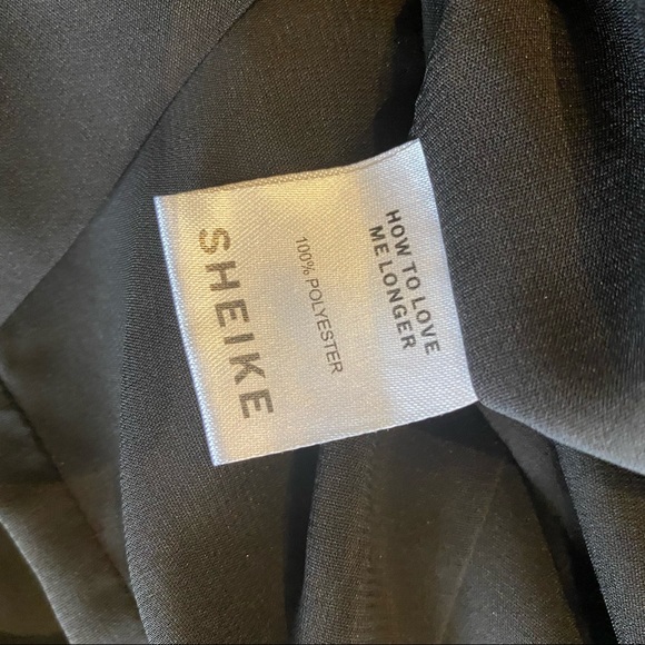 SHEIKE Halter Neck Floral Black Dress Ruffle Detail Elegant Cocktail Striped 8 - Picture 13 of 15